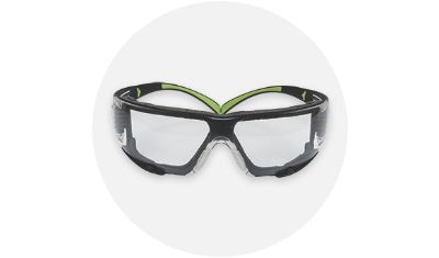 Eye Protection Glasses image inside of a grey circle